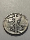 1919 D   Walking Liberty Half Dollar 90% Silver Circulated about FINE N638