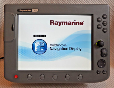 RAYMARINE C120 E02022 GPS CHART PLOTTER FISHFINDER RADAR MFD w/ BAIL MOUNT