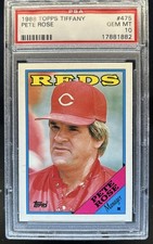 1988 Topps Pete Rose Collector's Edition Tiffany #475 Reds PSA 10 GEM MINT