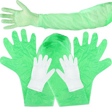 100 Pcs Extra Long Disposable Field Dressing Gloves for Gutting Field Dressing