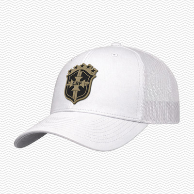 Brazil Soccer Snapback Hat | Brazilian Patch Cap | Black-Tan-Saddle Brown