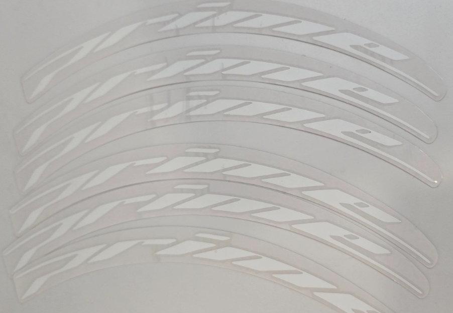 Prime Bike Rim Decal Stickers - White Clear Background-  MTB Road BMX Set