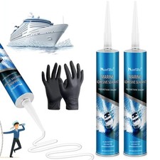 10oz Marine Adhesive Sealant, Fast Cure, UV-Proof, Waterproof for Boats, Deck...