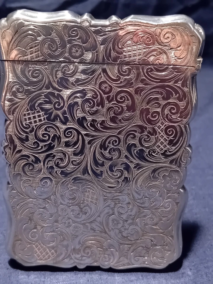 Estuche para tarjetas Nathaniel Mills, mediados victorianos 1845. Foto 2 de 4