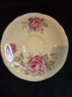 YELLOW AYNSLEY Pink Cabbage Rose Teacup and Saucer ENGLAND BONE CHINA  — photo 2