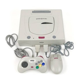 Sega Saturn console winter with original box Christmas Nights mouse included