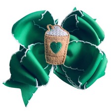 Set of 6 Baby Girl's Hair Bows Coffee Christmas Leopard Gold Southern Boutique