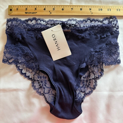 Hanro Of Switzerland S Lace Blue Brief Panty Underwear