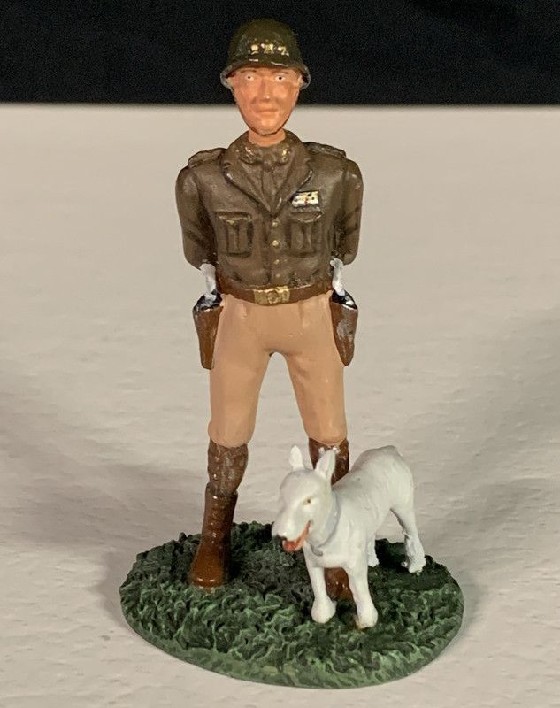 W. Britain Ertl #00283 George S. Patton WWII General w/Dog Willie NM w/Box