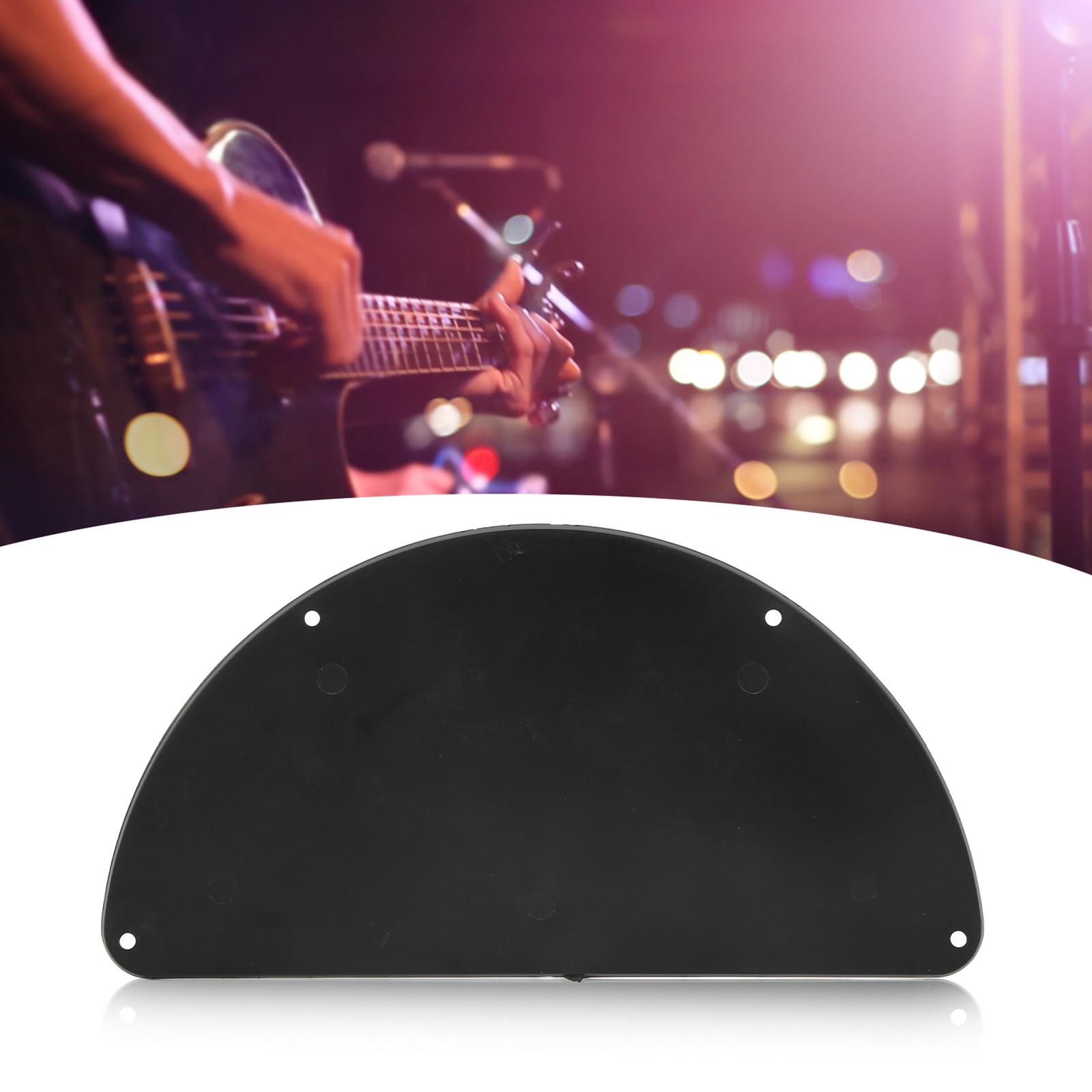 Guitar Cavity Cover Plate Plastic Black 4 Holes Pickguard Back Cover For Bass