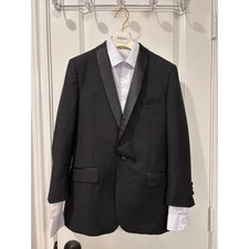 Capucci Italy Boys Four Piece Slim Black Tuxedo Size 14
