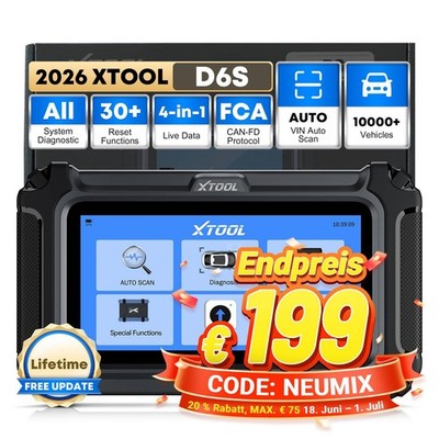 XTOOL D6S KFZ OBD2 Diagnosegerät Auto Scanner ALLE SYSTEM Deutsch DTC-Abfrage