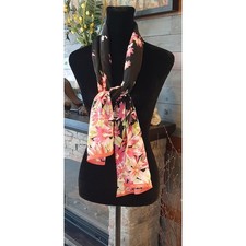 Vintage ECHO Floral Scarf 52-1/2' x 11"