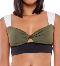 Sanctuary BP21405 Block Party Twist Crop Bra Swim Top