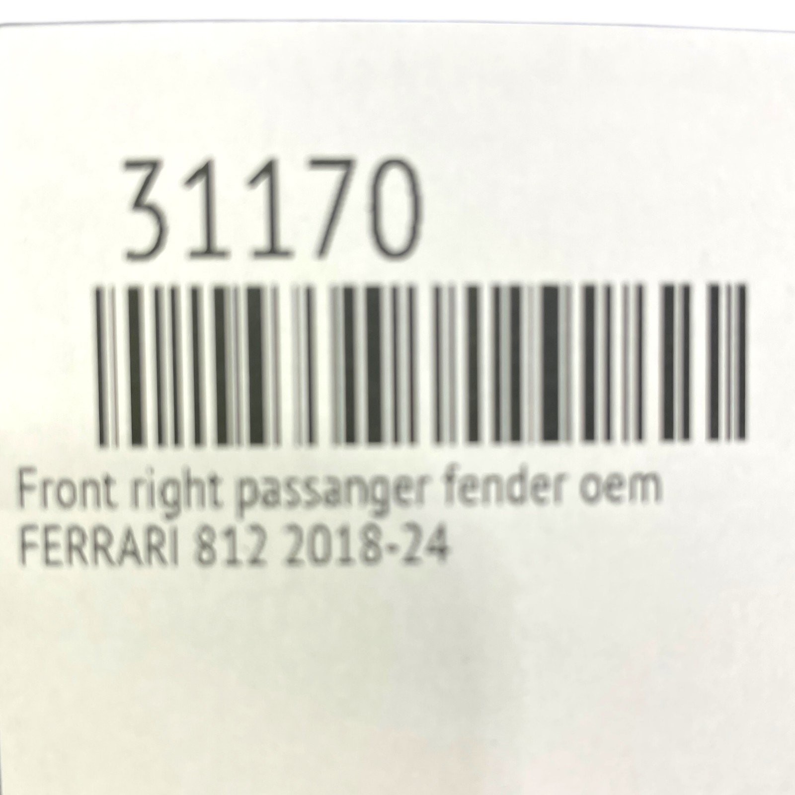 Ferrari 812 2018-2024 Front Left Fenders Set