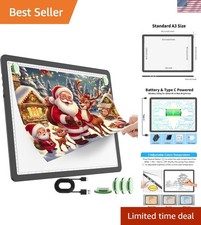 Rechargeable A3 Light Pad for Diamond Painting, Ultra Bright Tracing Light Bo...