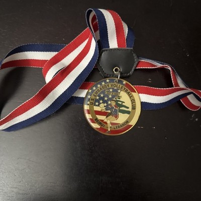 Embassy Beirut Lebanon Medal Trophy Volleyball Club 1992 US United States USA