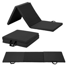 Exercise Mat 2'x6'x1.6" Gymnastics Mat 3 Folding Gymnastics Tumbling Mats 1.6...