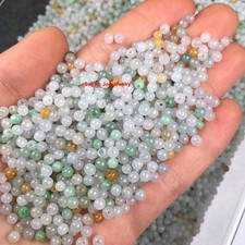 100pcs Natural Grade A Multicolor Jade Jadeite Beads 3-3.5mm Small DIY Bead