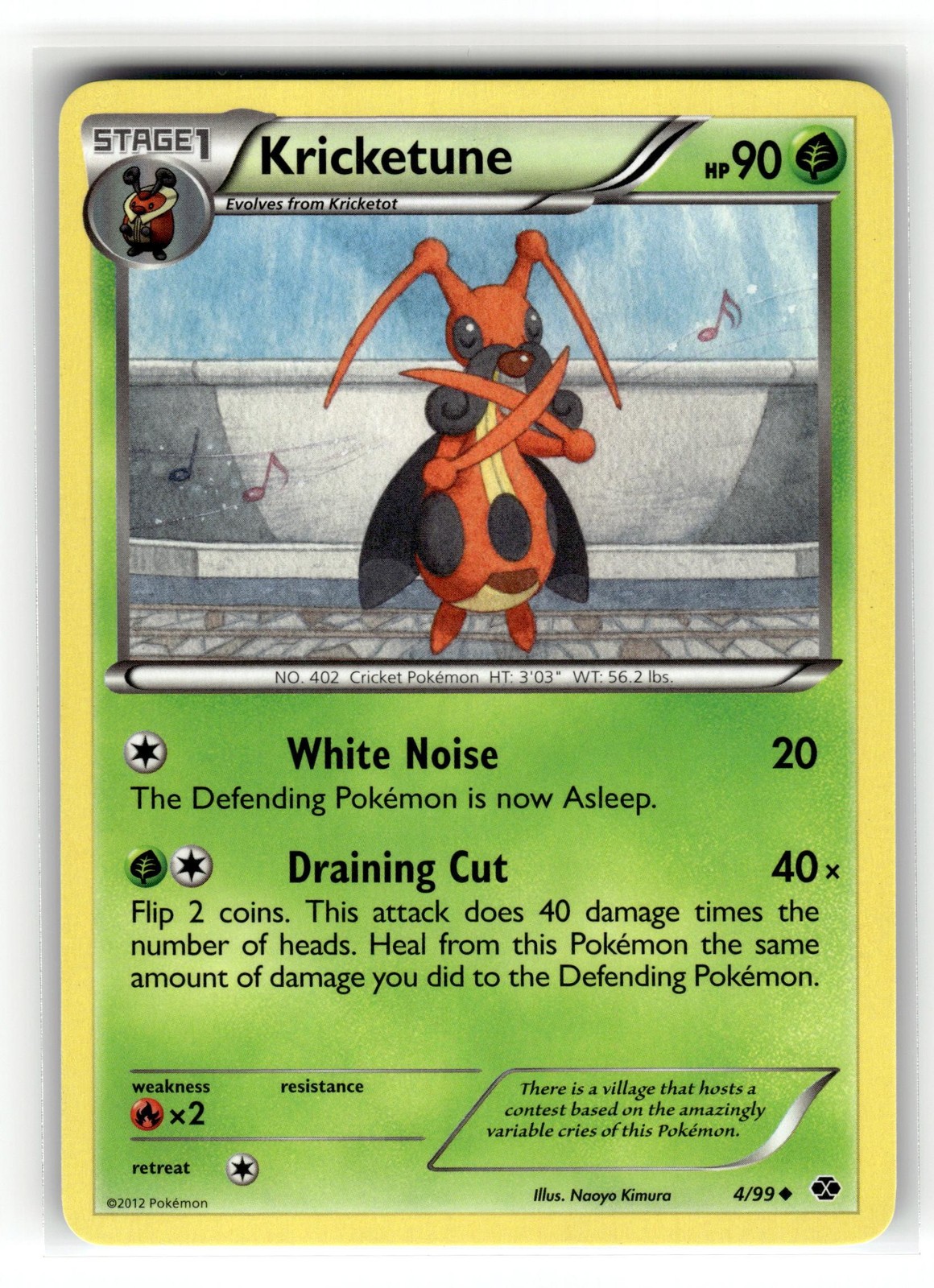 Pokemon: Next Destinies Kricketune #4/99 Kricketune- Uncommon.V05