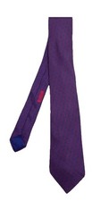 HERM S men s Silk Geometric Tie In Purple Made In France EXCELLENT CONDITION