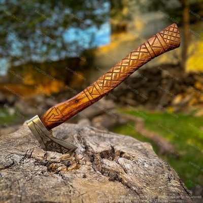 Snowflake Viking Axe Medieval Scandinavian Blade of Chos Dark Witcher Display