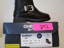 OshKosh B'gosh Dakota Western Side-Zip Toddler Unisex Boots Black Size 7