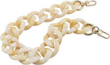 1 Pack Acrylic Purse Chain Handbag Strap 18 Inch Beige Acrylic Chain Strap , Adj