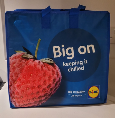 LIDL LARGE INSULATED COOL CHILL BAG FOR FROZEN FOOD UK - Main Image