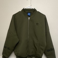 adidas Originals Men's Green Full-Zip Track Jacket w/ Pockets Size M