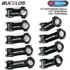 BUCKLOS 31.8mm MTB Road Bike Handlebar 7/17/22° Stems Handle Bar 1-1/8" 60-100mm
