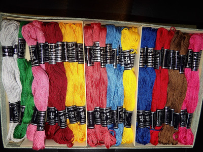 Vintage Cartier-Bresson Paris embroidery floss Dark Colors - 52ct
