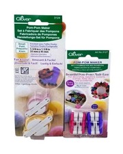 Clover Pom Pom Maker Set Includes 4 Different Sizes Extra Sm... USA FAST SHIP