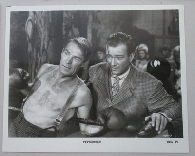 PRESS PROMO PHOTO 1942 MOVIE PITTSBURGH JOHN WAYNE RANDOLPH SCOTT B&W 8X10 W229