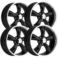 Set-4 Vision 142 Legend 5 17x7 5x4.75 0mm Gloss Black Wheels Rims 17 Inch