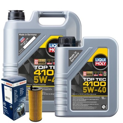 Motoröl 5W40 LIQUI MOLY Top Tec 4100 6L+BOSCH Ölfilter