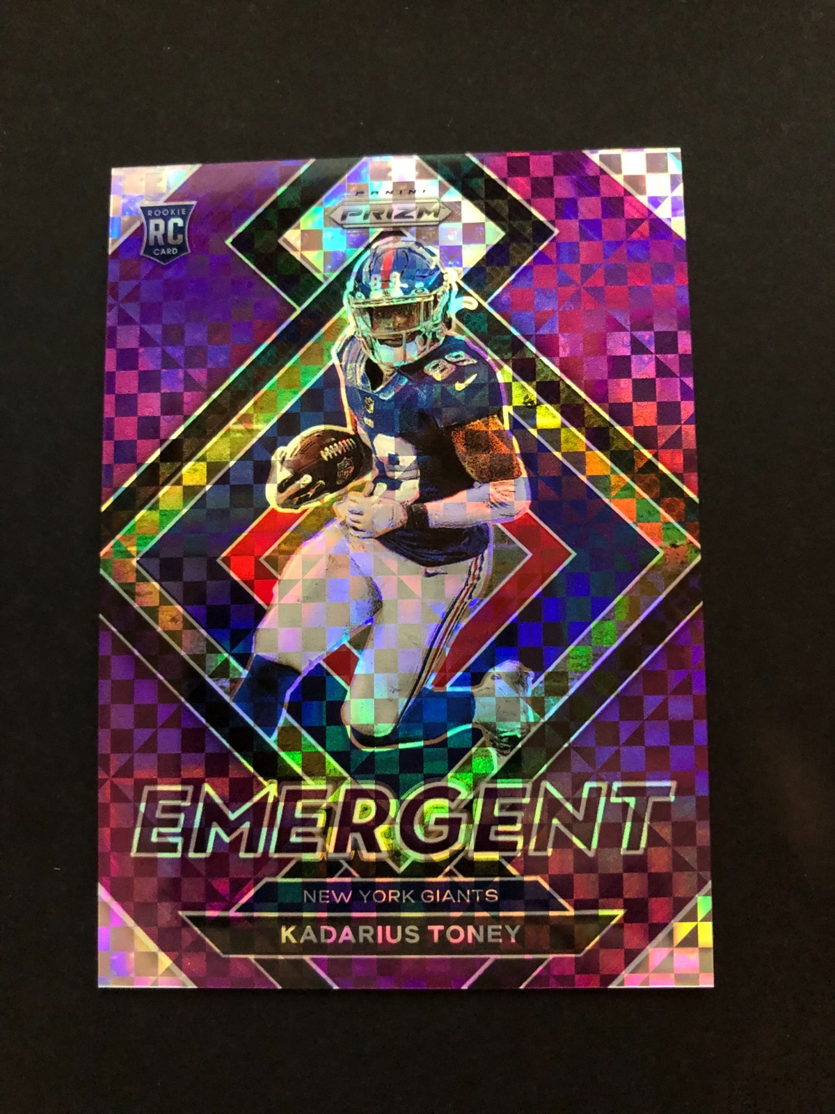 KADARIUS TONEY 2021 PANINI PRIZM FOOTBALL ROOKIE PURPLE POWER EMERGENT/49 RC