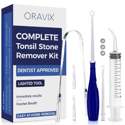 ORAVIX Tonsil Stone Remover - Removal Kit - 7 Piece Set 