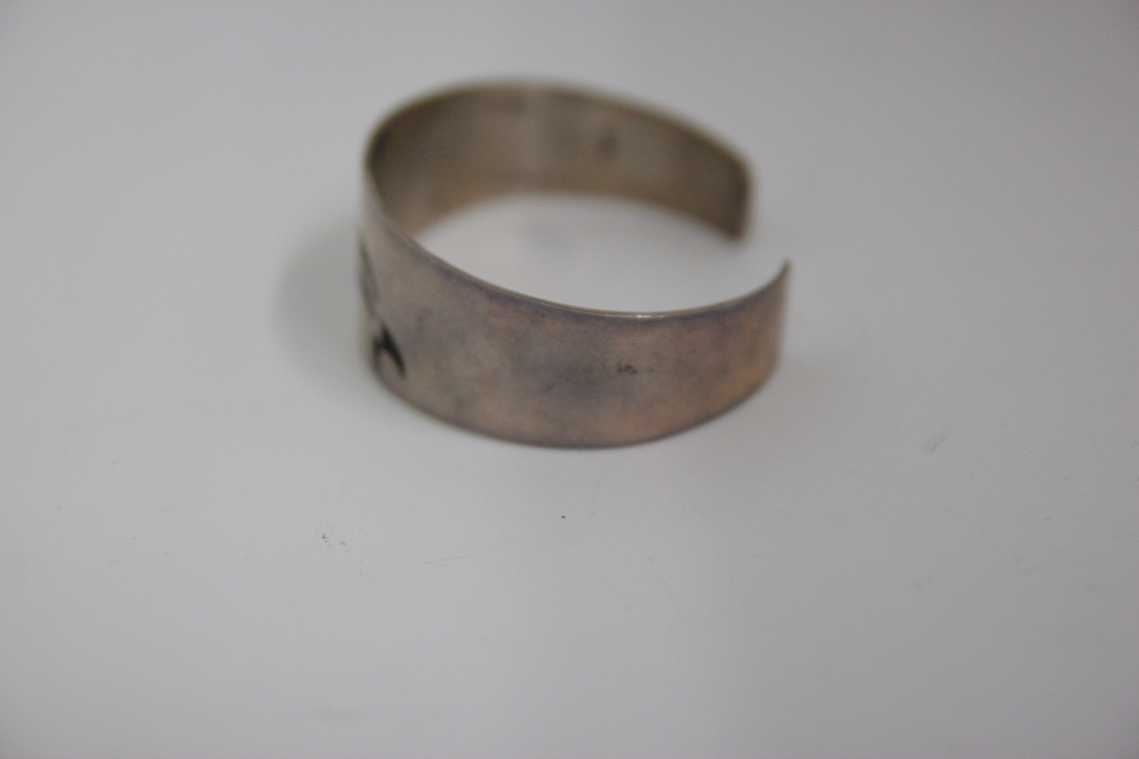 925 Silver Dolphin Pattern Cuff Bracelet - image 4