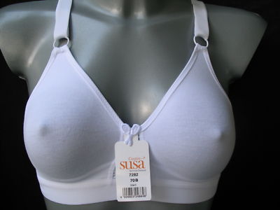 Susa Topsy 7282 Sport BH ohne Bügel Baumwolle 70 - 90 B C Weiss