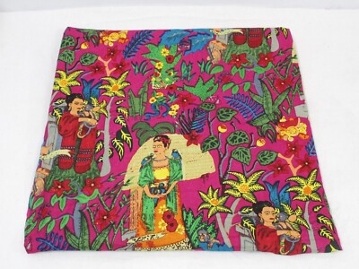 Indian Pink Farida Kahlo Printed Cotton Fabric Beautiful Dressmaking Fabric US