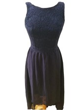 UK8 NEW LOOK Sexy Floral Lace Top Hi Low 37/50" Hem Evening Party Dress SALE