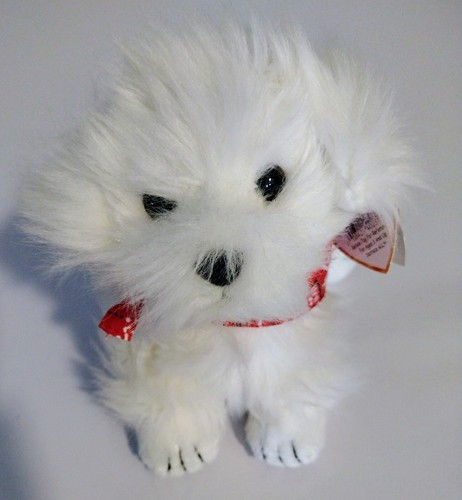 TY Beanie Hobo The English Sheepdog White Black Furry Red Bandana - 第 6/10 張圖片