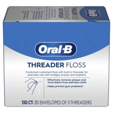 Procter & Gamble 80775811 Oral-B Threader Floss 30 Envelopes Of 5 Threaders