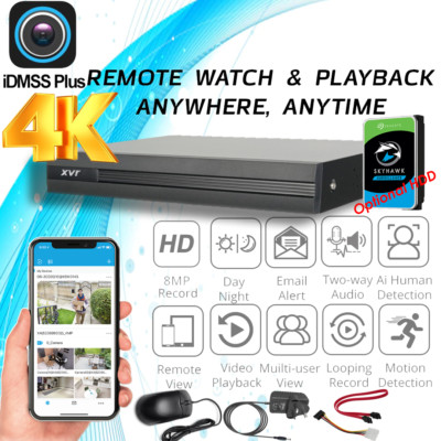 DAHUA 5MP UHD DVR 8CH 4CH OUTDOOR 4K CCTV SYSTEM FULL HD SICHERHEIT UK