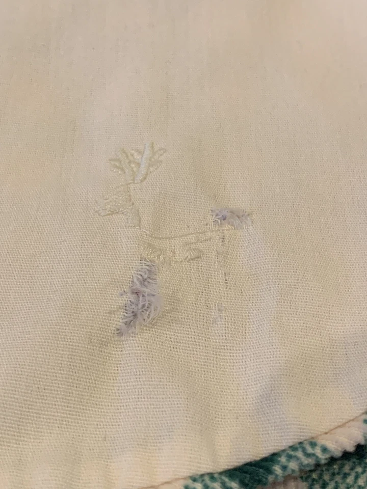 Kellys Kids Green/White Plaid Dress Checkered Collared Christmas Size 5 Reindeer - Image 2 of 4