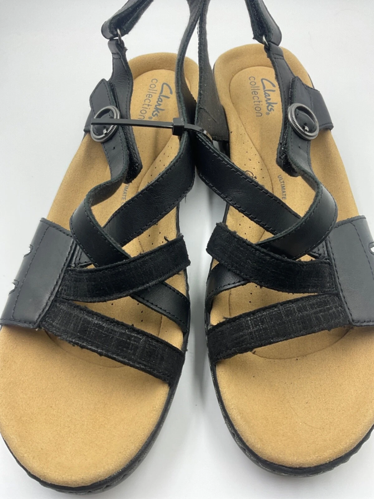 Sandali Clarks Merliah Bonita taglia 11 N (stretti) scarpe con cinturino in pelle nera