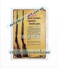 1973 Rossi Overland Shotgun firearm hunting metal tin sign reproduction tin