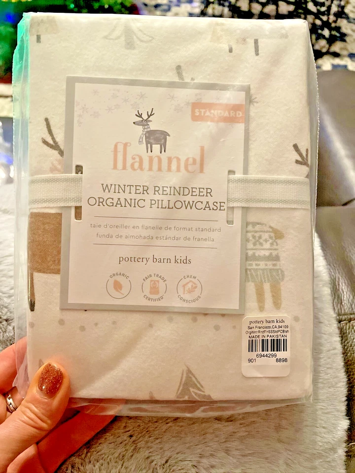 Funda de Almohada Pottery Barn Disney Reno Invierno Escuela Regalo Cumpleaños Ciervos Lodge, Foto 3 de 4
