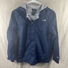 The North Face Girl's Navy Blue Water Resistant Hooded Full Zip Jacket Size XL